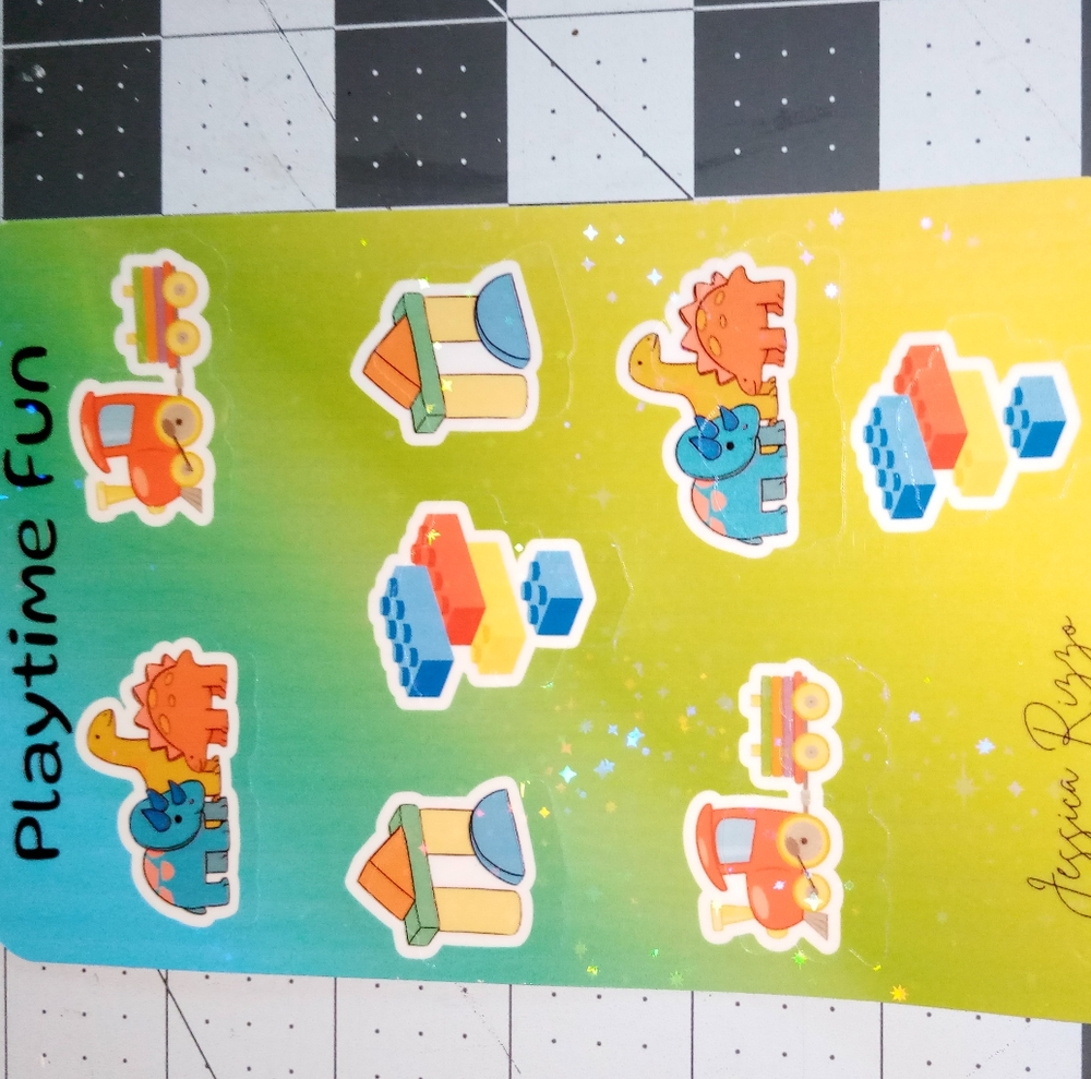Playtime Fun Sticker Set With 25 Fl Oz Water Bottle - Picture 2 of 5